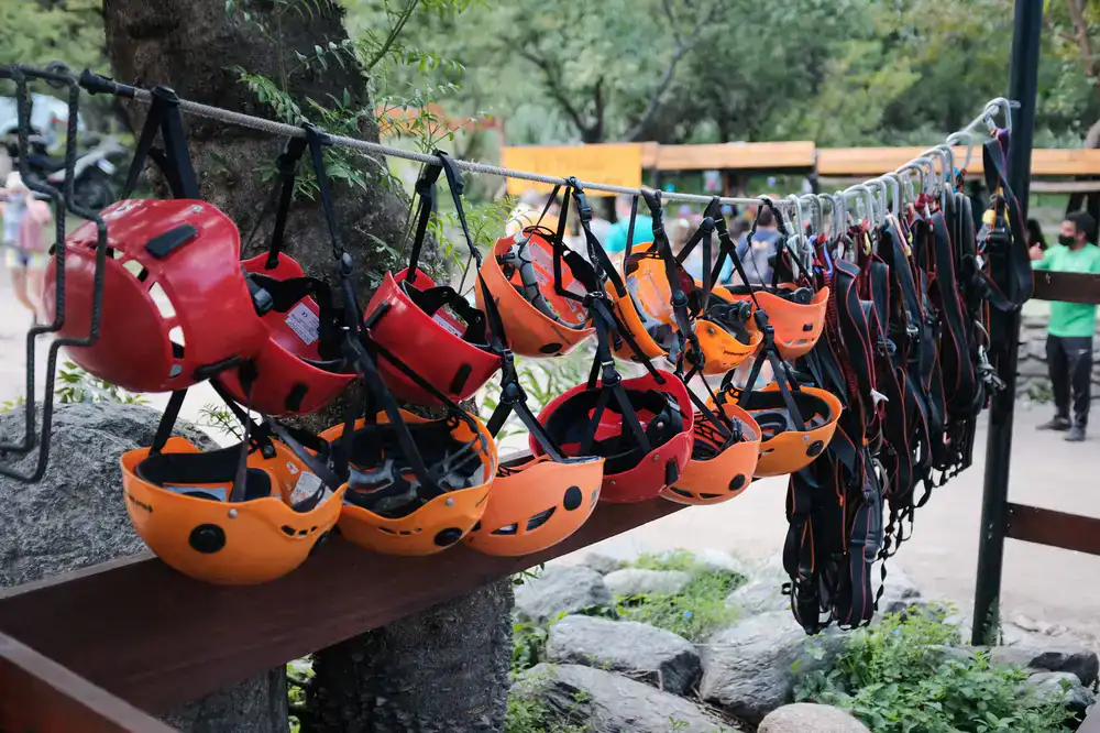 Climbing harness laid out, indicating safety gear we cannot repair